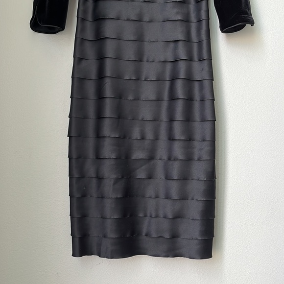 Alex Evenings Black Faux Velvet Two-Piece Dress - Picture 8 of 17